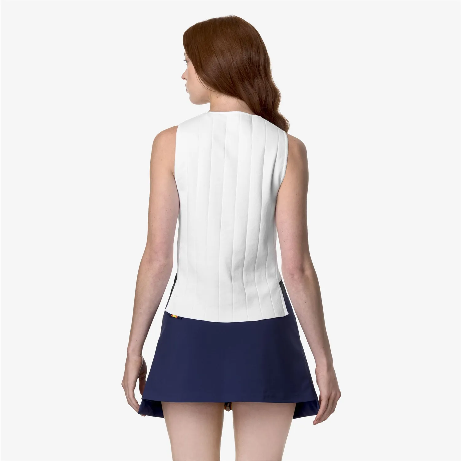 K-Way Jaelle Knitted vesta tricotata dama alba bumbac