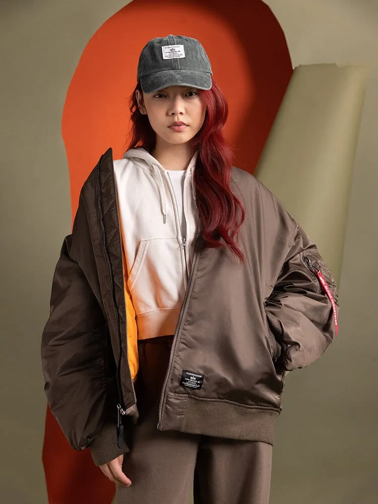 Alpha Industries MA-1 Mod bomber dama negru oversized
