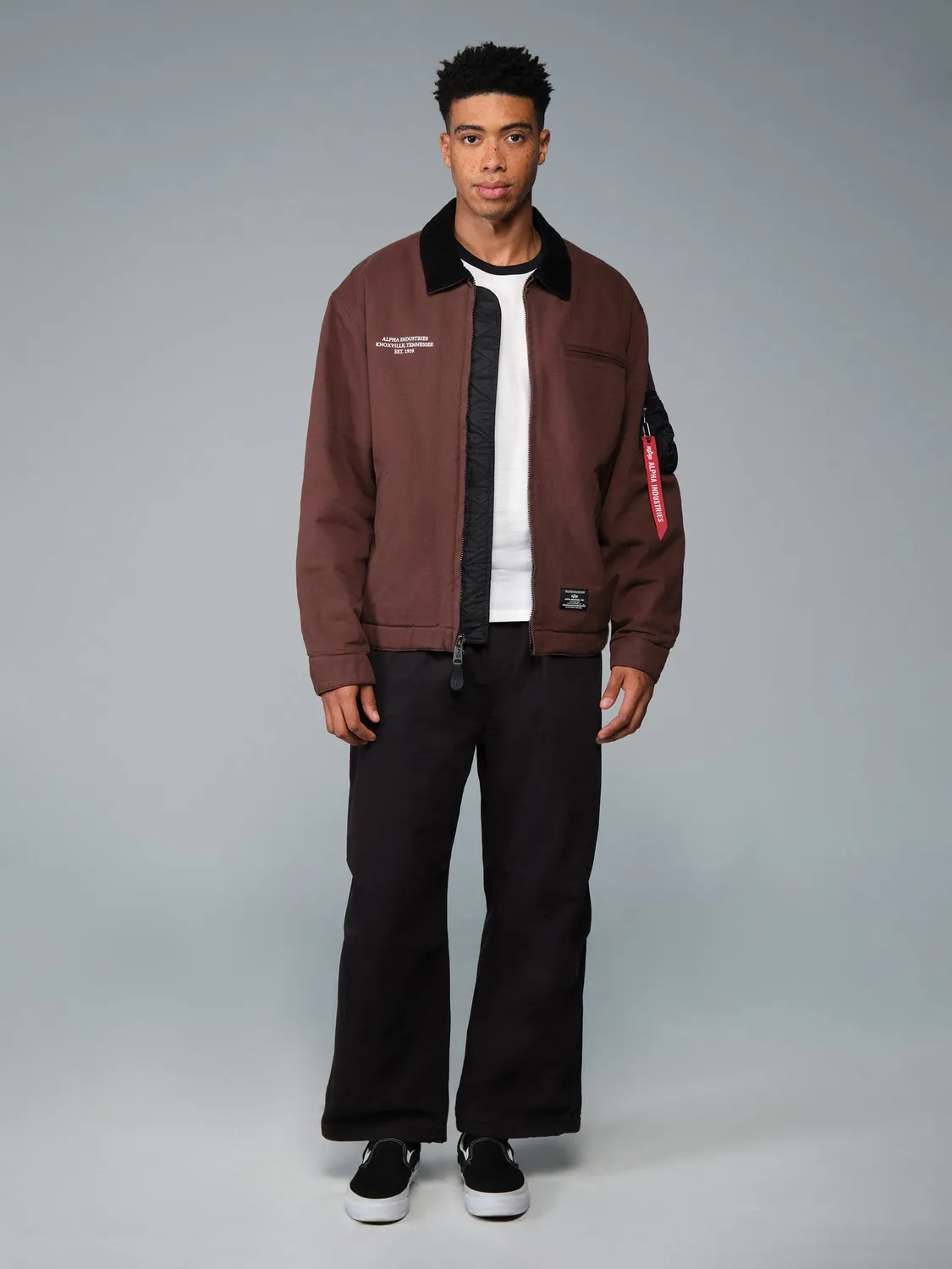 Alpha Industries Butler geacă de lucru neagră bumbac