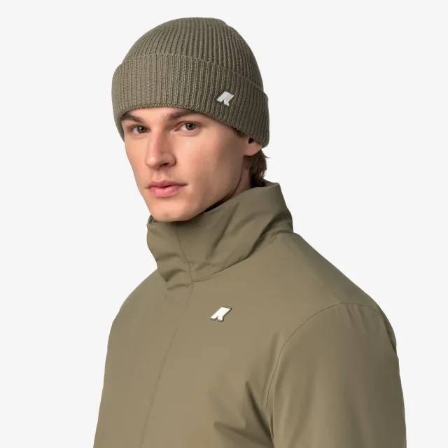 K-Way Brice K2132HW caciula unisex verde lana groasa
