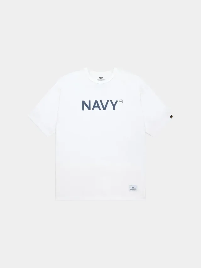 Alpha Industries Relaxed Navy Tee tricou alb bumbac