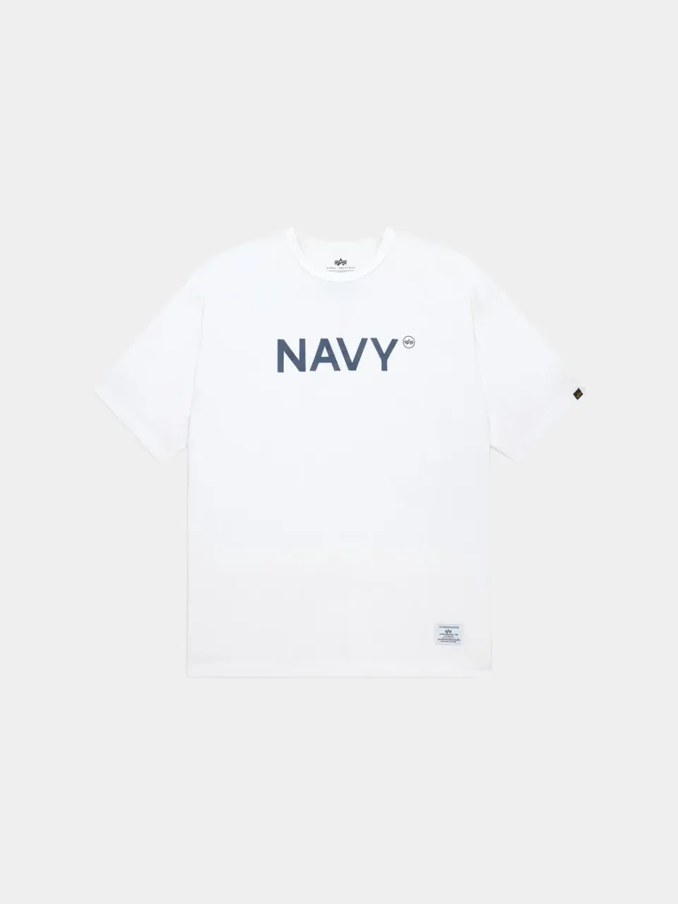 Alpha Industries Relaxed Navy Tee tricou alb bumbac