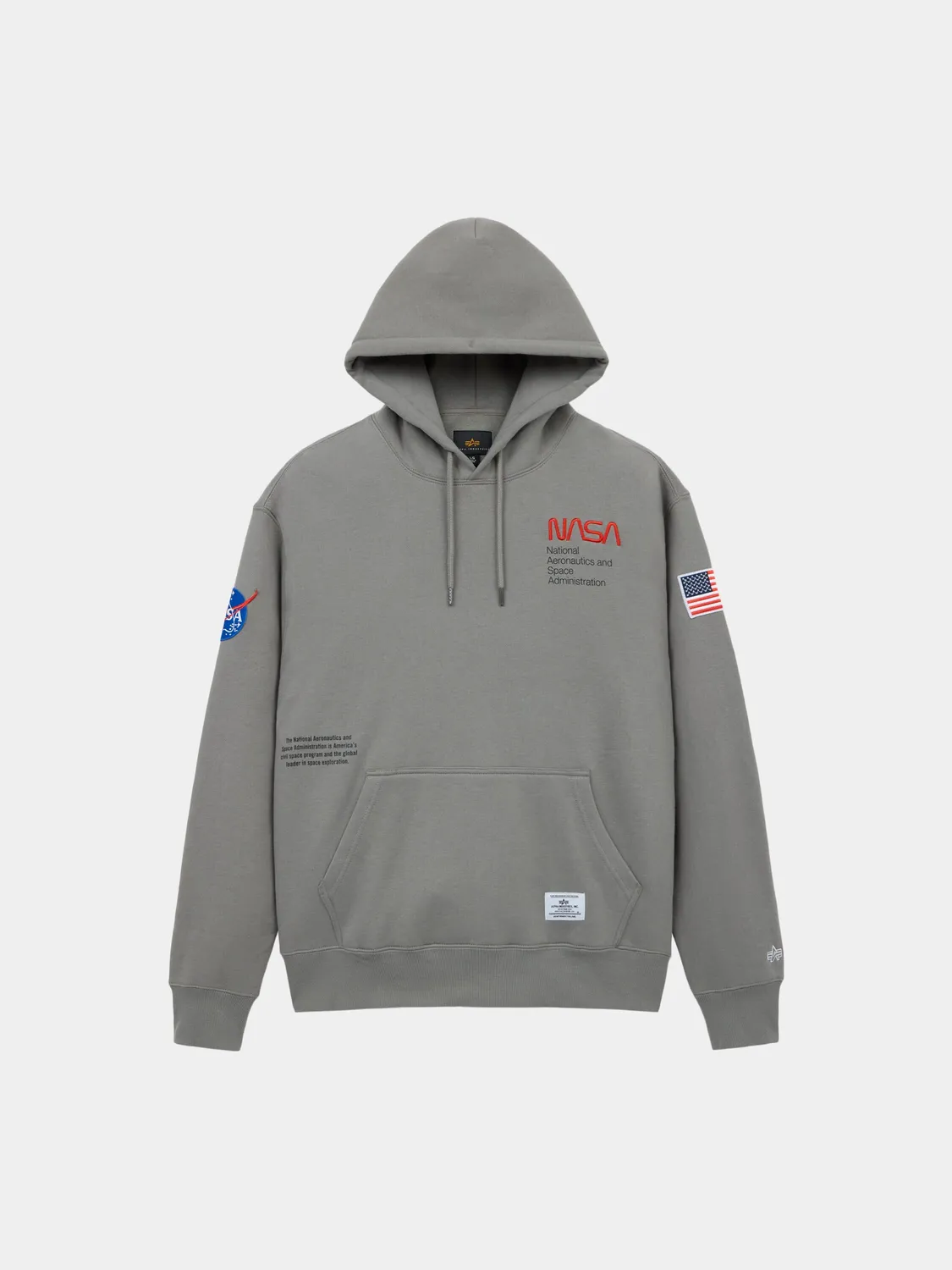 Alpha Industries NASA Essential hanorac negru bumbac
