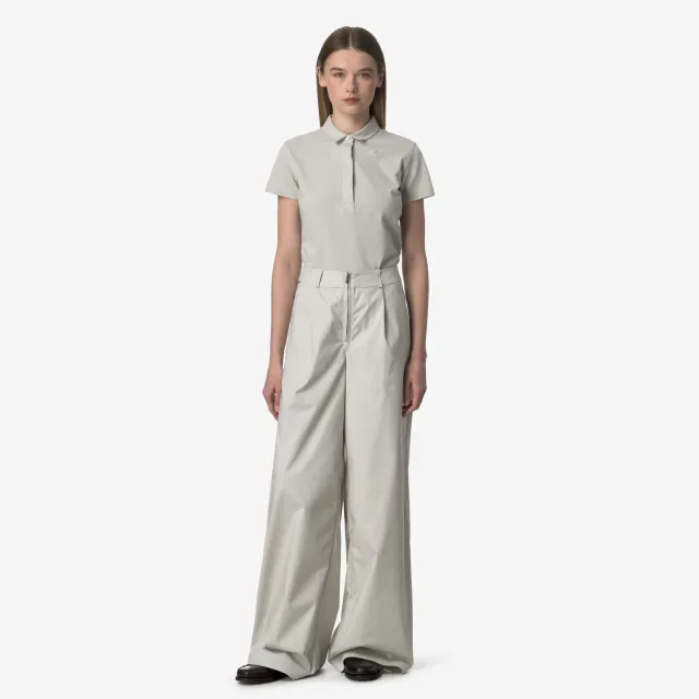 K-Way Pigalle Soft Denim pantaloni dama bej palazzo
