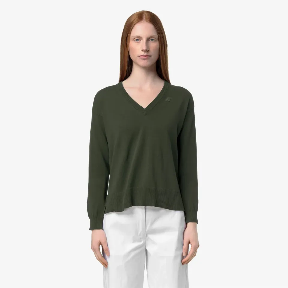 K-Way Adine Cotton PS pulover dama verde Africa bumbac