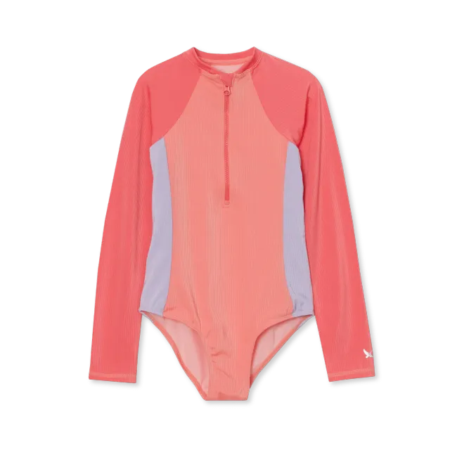 Eddie Bauer Sea Spray costum baie fete Pale Rosette lung