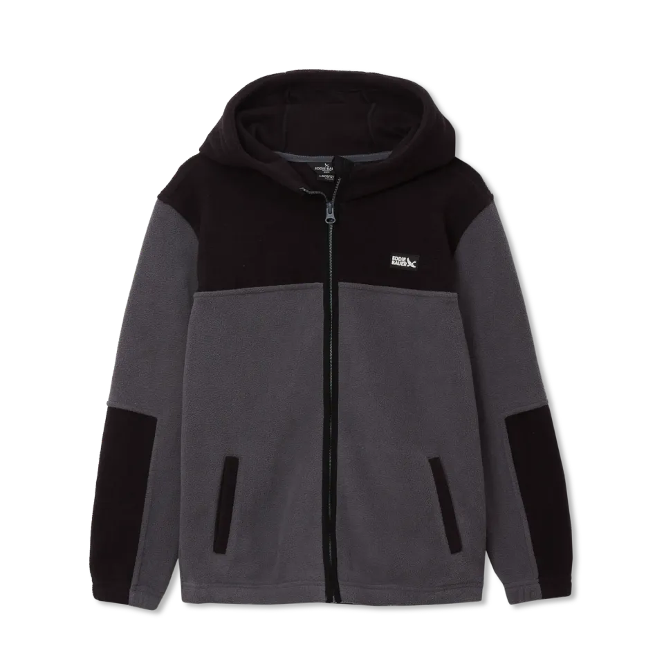 Eddie Bauer Quest hanorac fleece baieti negru cu fermoar