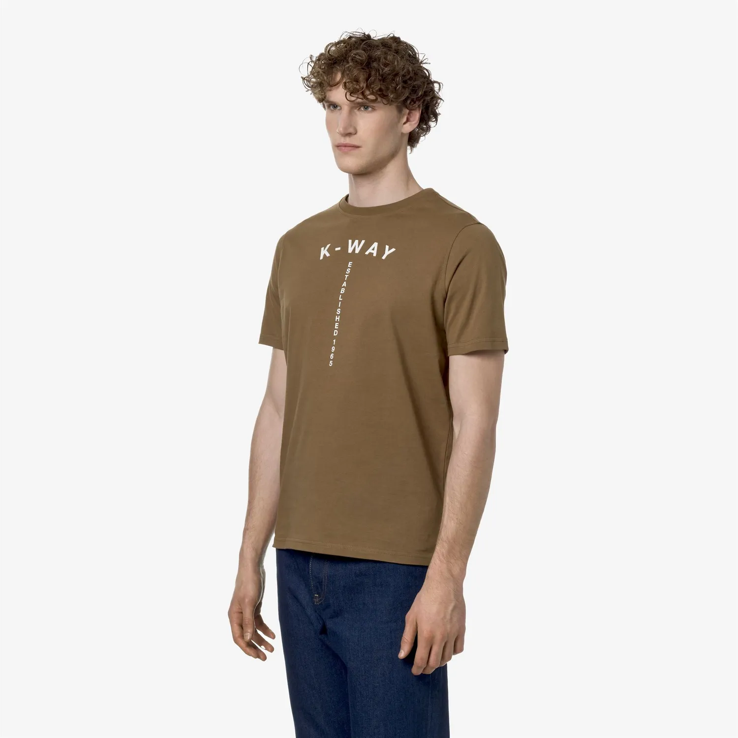 K-Way Odom Typo Est. tricou barbati maro bumbac