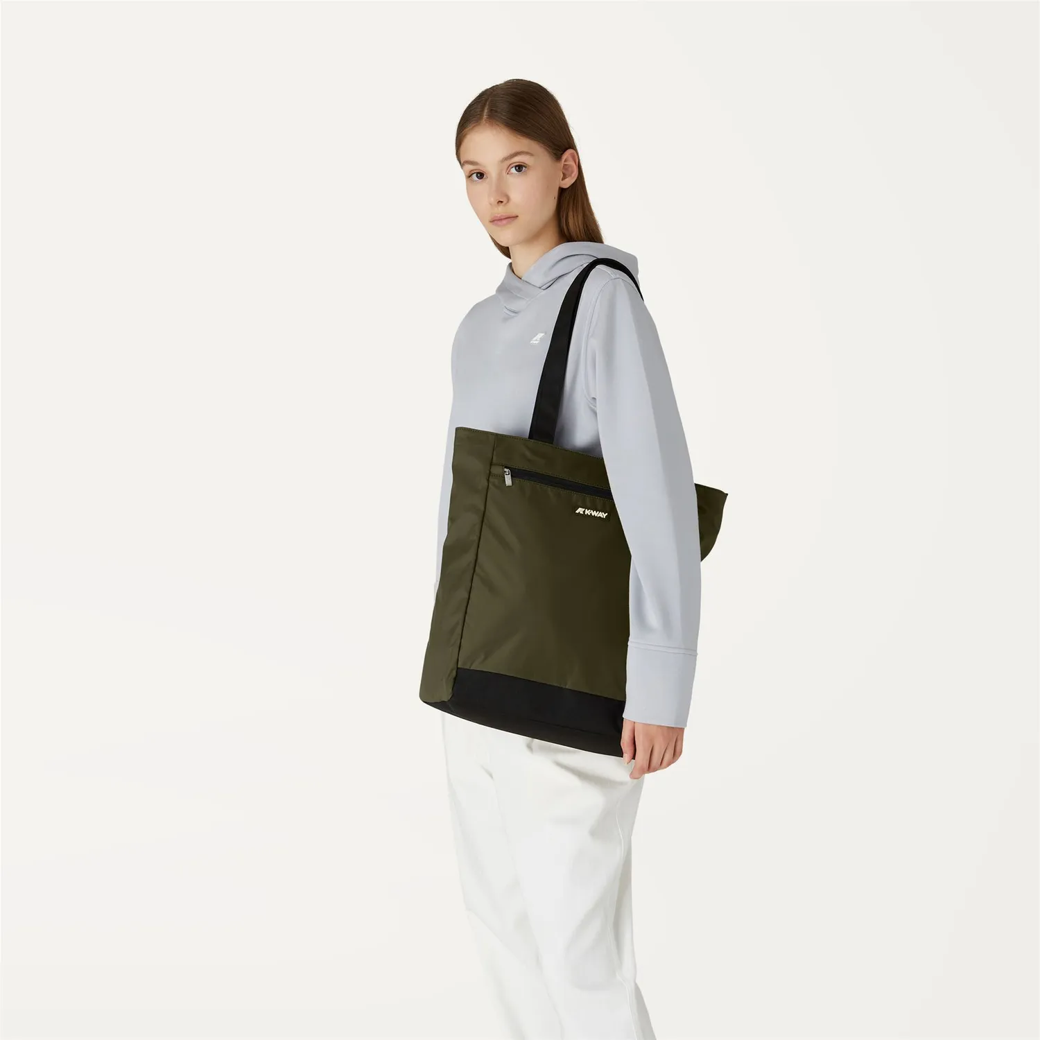K-Way Elliant geanta shopping unisex verde nylon