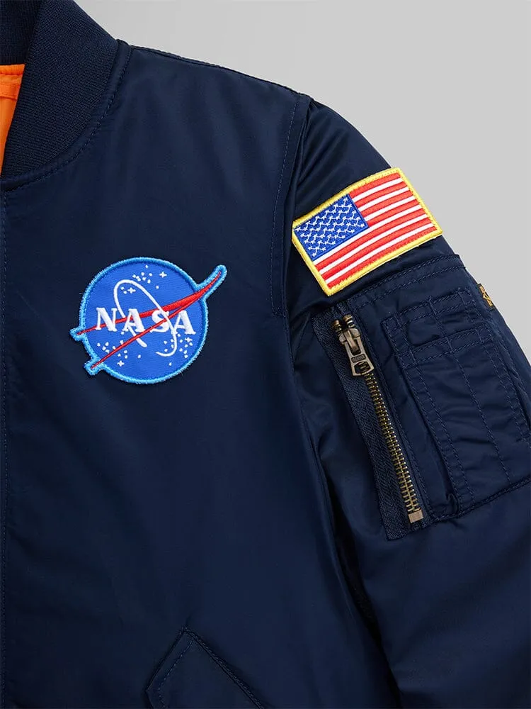Alpha Industries Youth NASA MA-1 bomber albastru replica