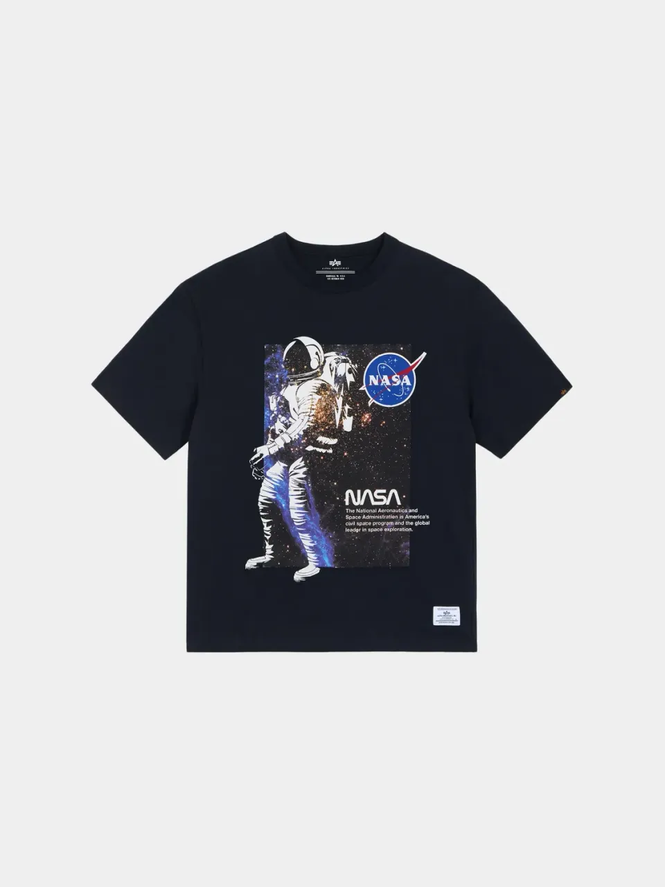 Alpha Industries NASA Astronaut tricou negru bumbac