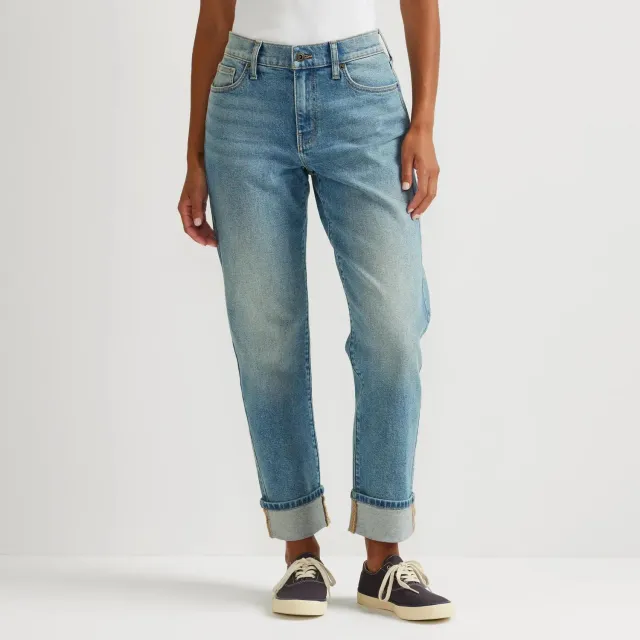 Eddie Bauer Authentic 90s Boyfriend blugi Indigo Blue croi relaxat