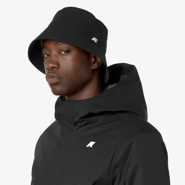K-Way Pascalle Twill Marmotta palarie neagra impermeabila
