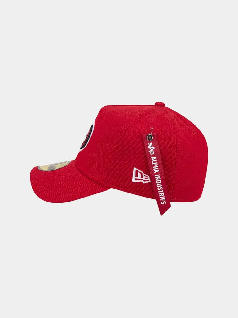 Alpha Industries 49ers 59Forty șapcă roșie A-Frame