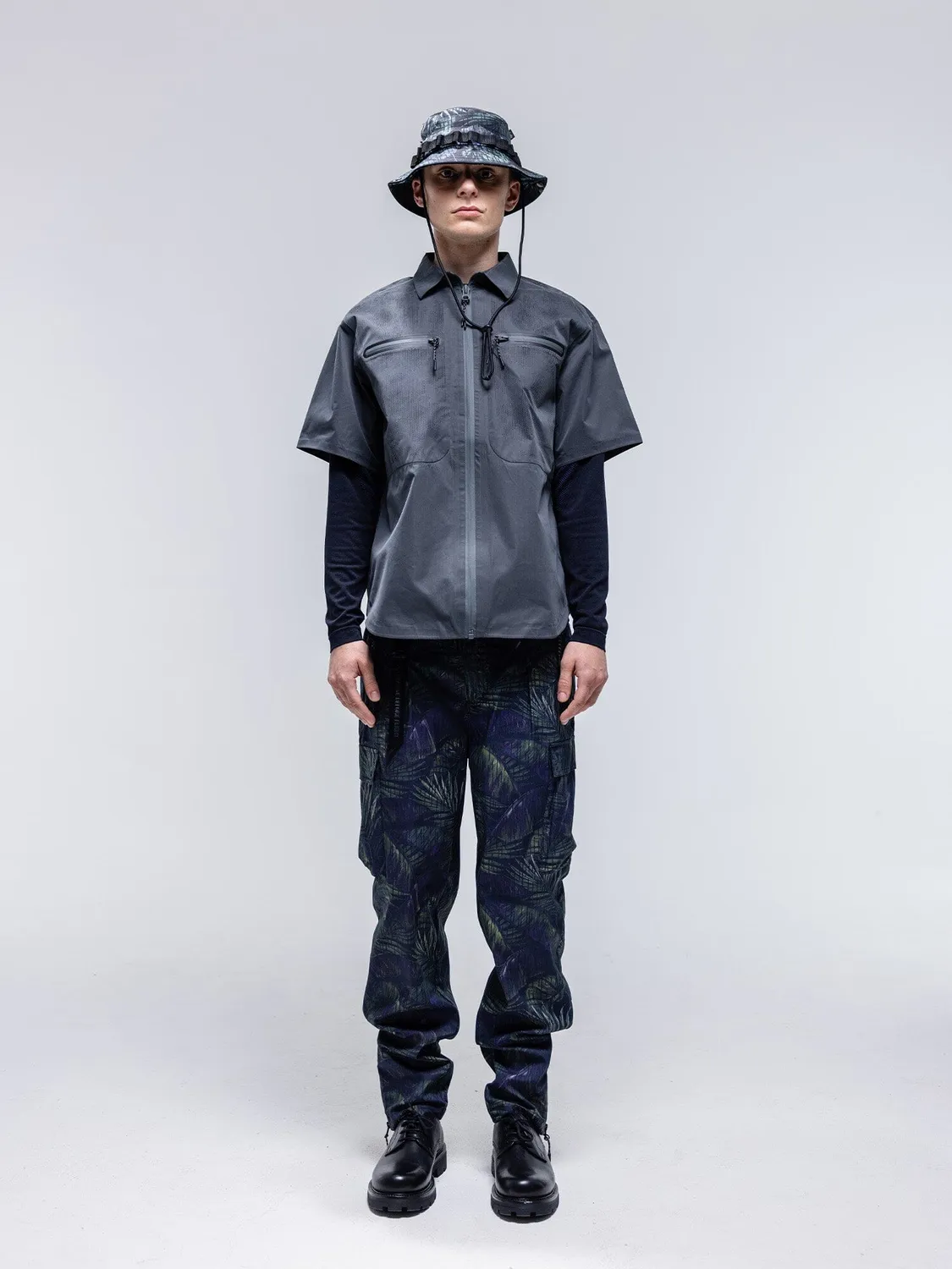 Alpha Industries Laser Cut cămașă charcoal tehnică