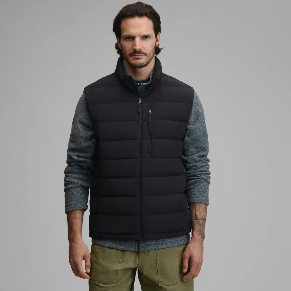 Eddie Bauer EB Stretch Down vesta puf neagra calduroasa