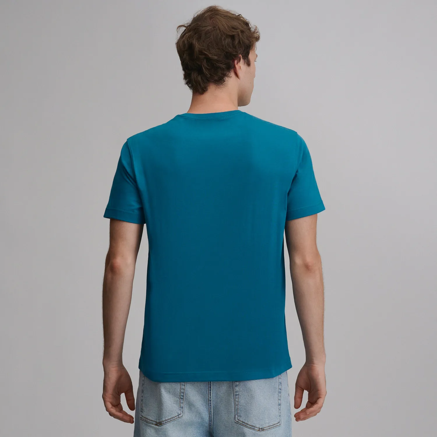 Eddie Bauer EB Script Signature tricou barbati Meridian Blue