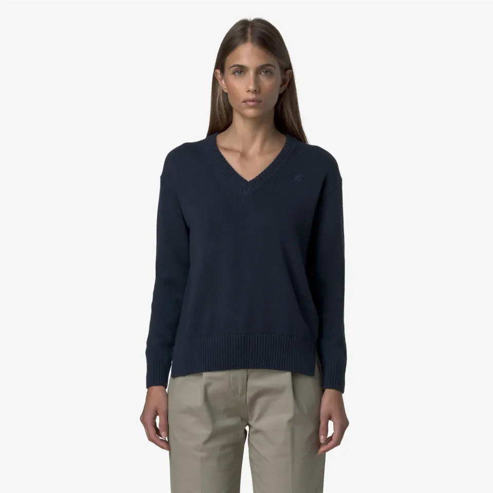 K-Way Adine Cotton Cashmere pulover dama albastru fin