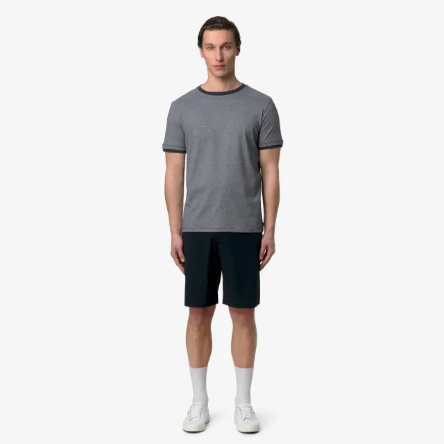 K-Way Odom Stretch Co Stripes tricou barbati dungi albastru