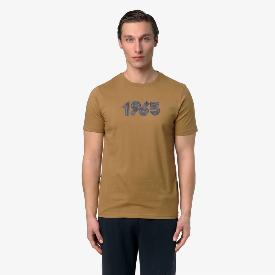 K-Way Leonide 1965 Print tricou unisex maro bumbac