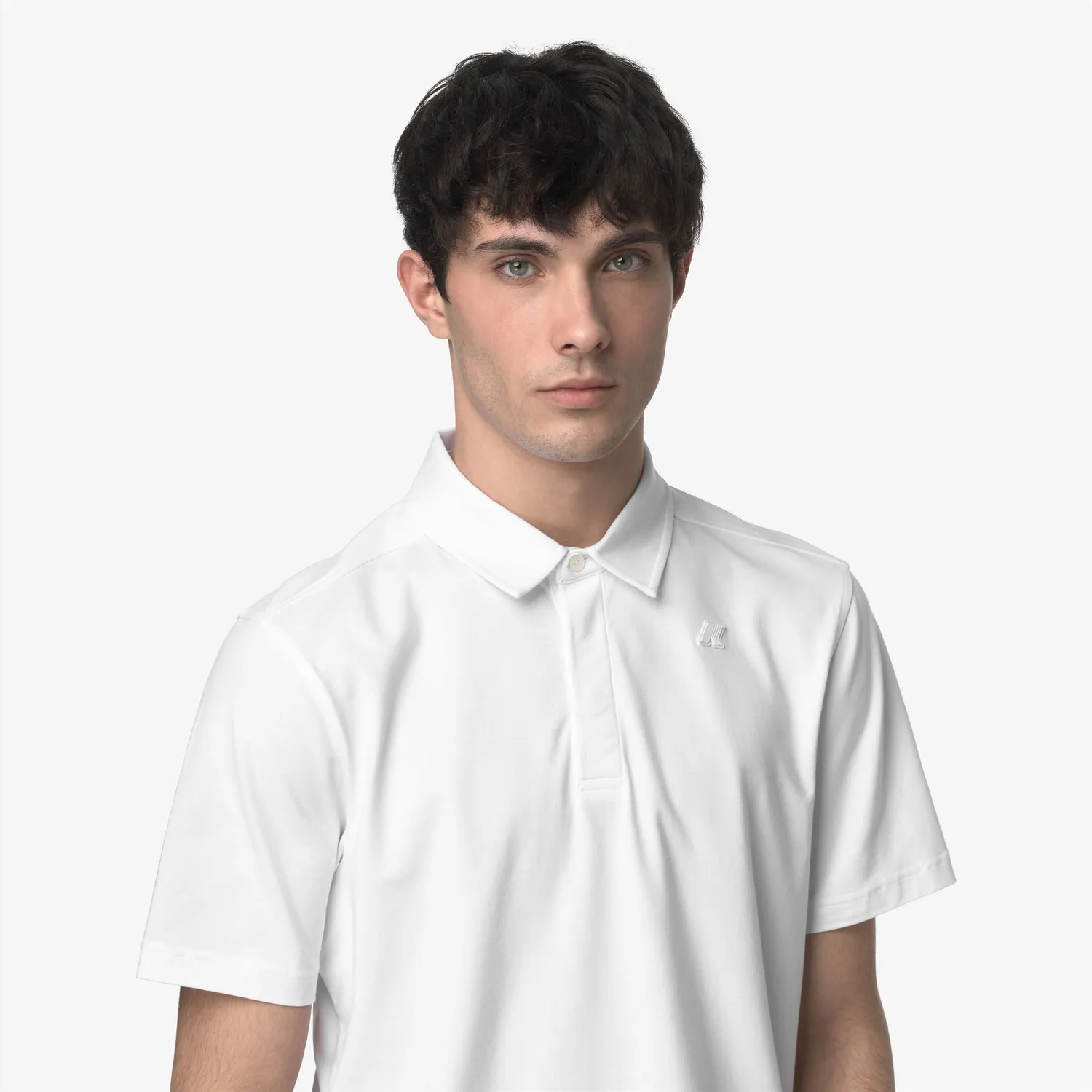 K-Way Vincelle Light Stretch Jersey polo barbati alb bumbac