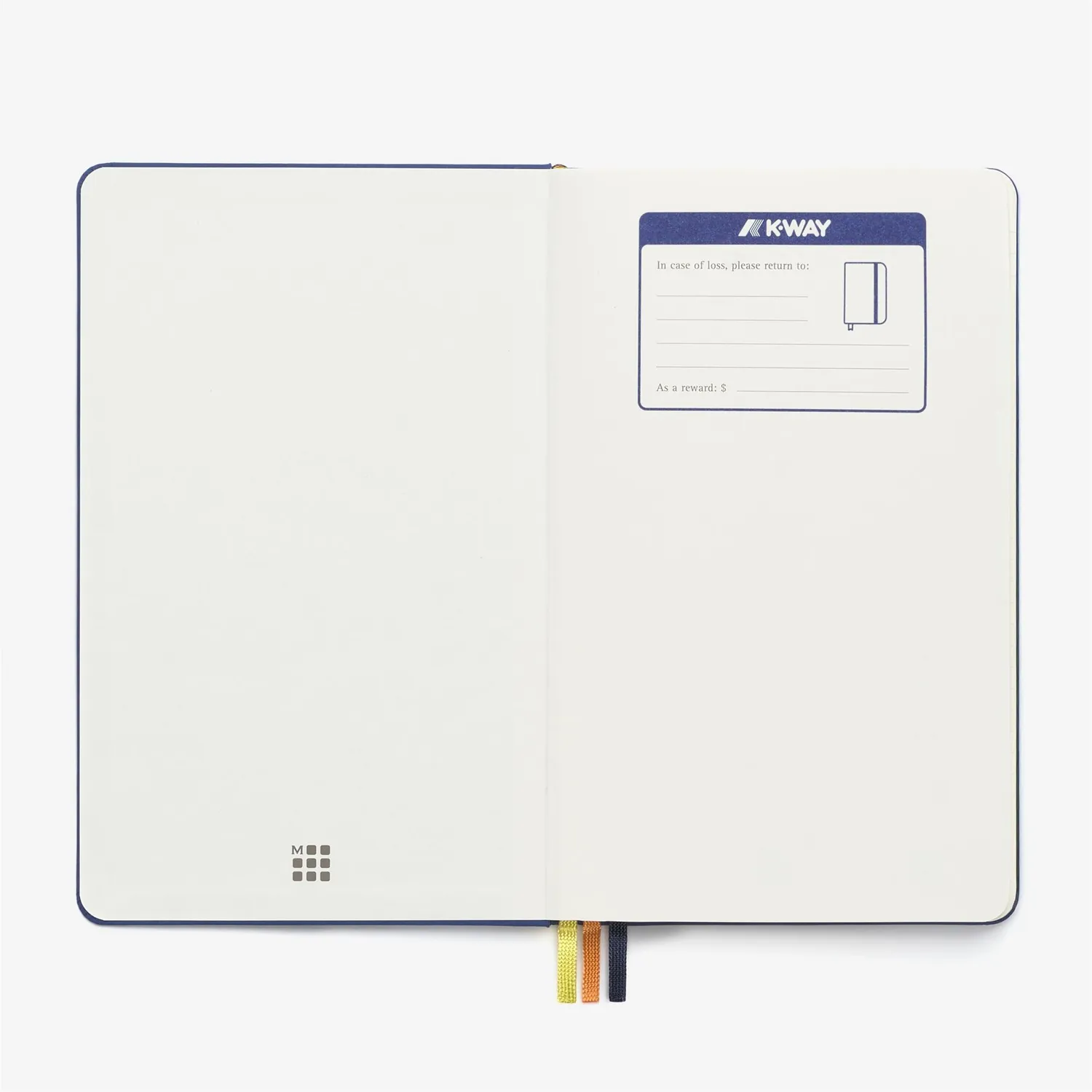 K-Way Moleskine carnet albastru cu elastic