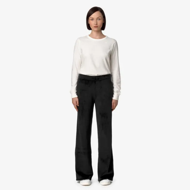 K-Way Jenny Velour Polar pantaloni dama negri caldurosi