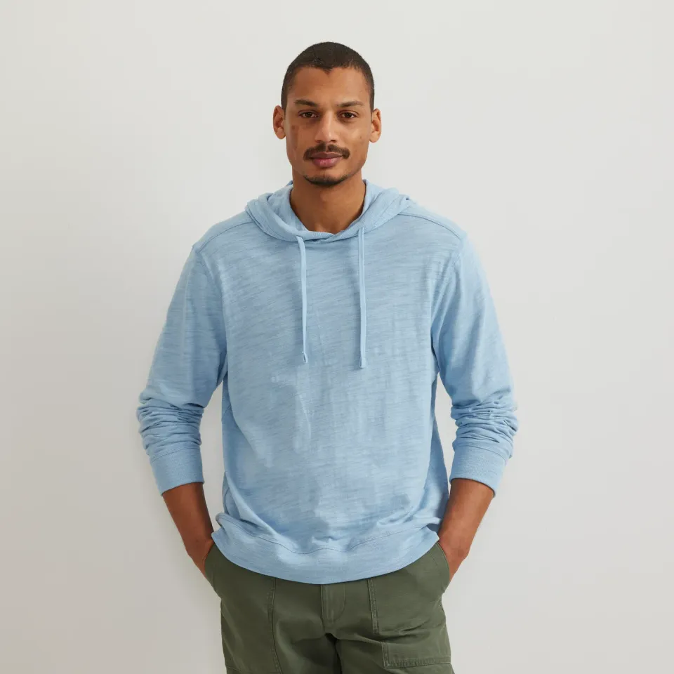 Eddie Bauer Slub hanorac barbati gri bumbac cu gluga