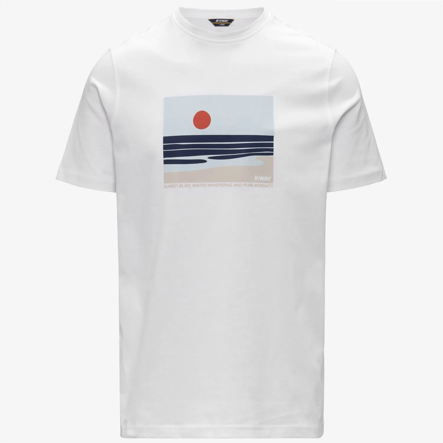 K-Way Odom Jersey Sunset tricou barbati alb bumbac