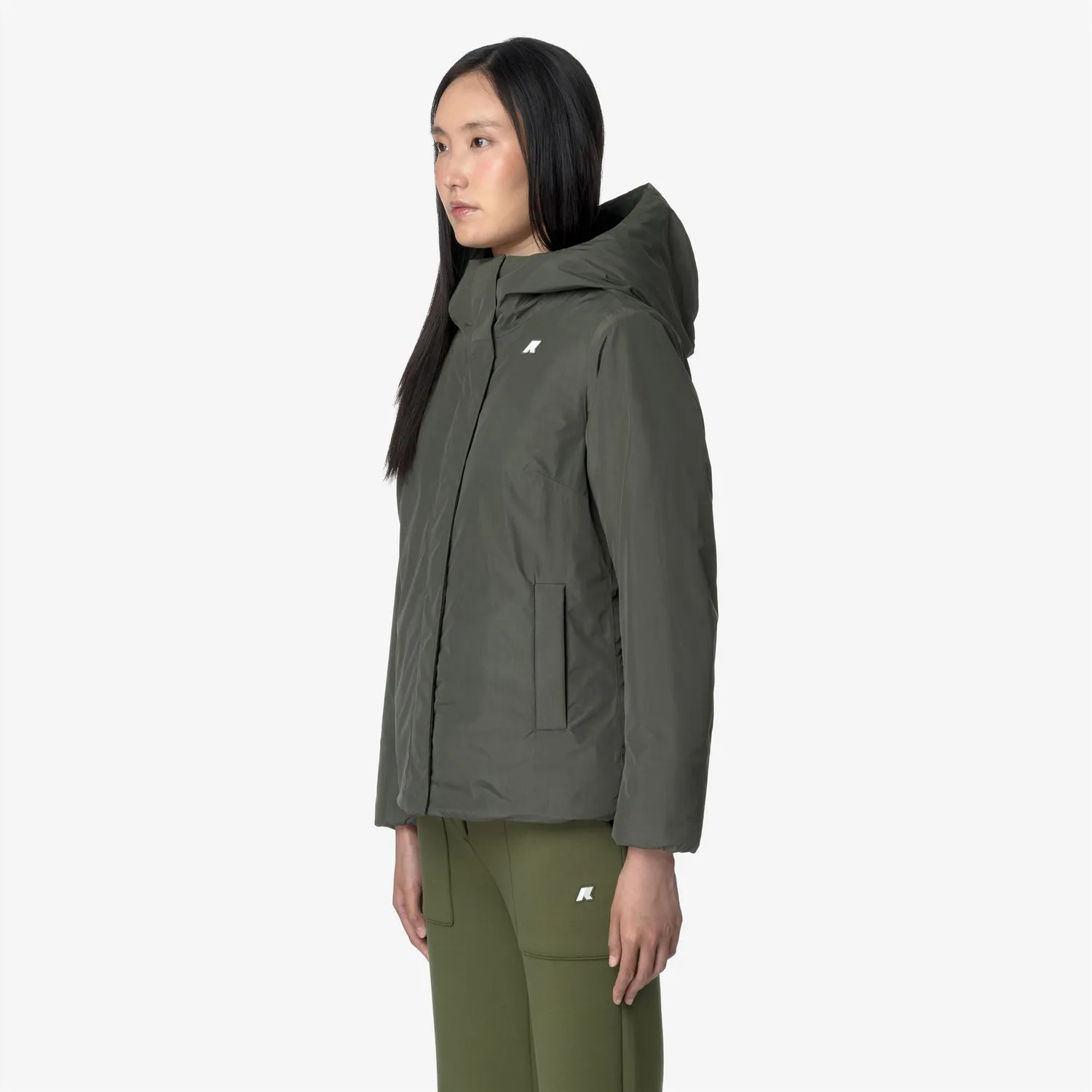 K-Way Lil Soft Touch Marmotta geaca dama verde calduroasa