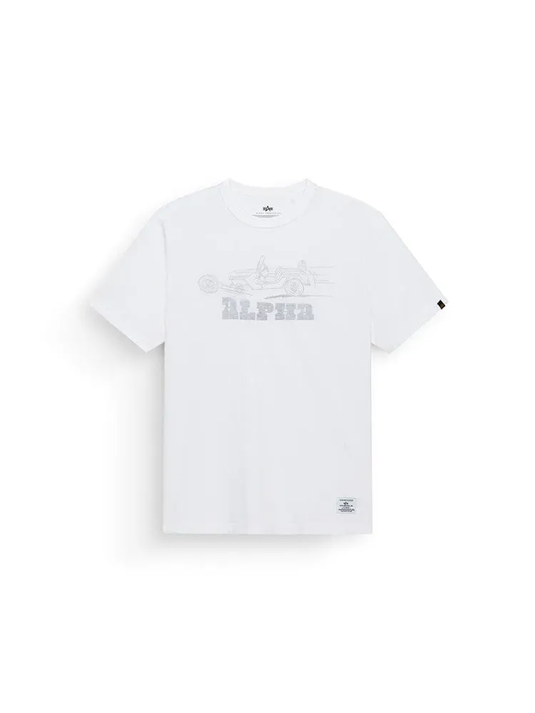 Alpha Industries 1940S GP Jeep Tee tricou alb bumbac