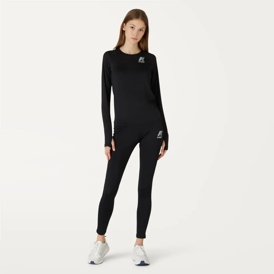 K-Way Margaret tricou sport dama negru respirabil second-skin