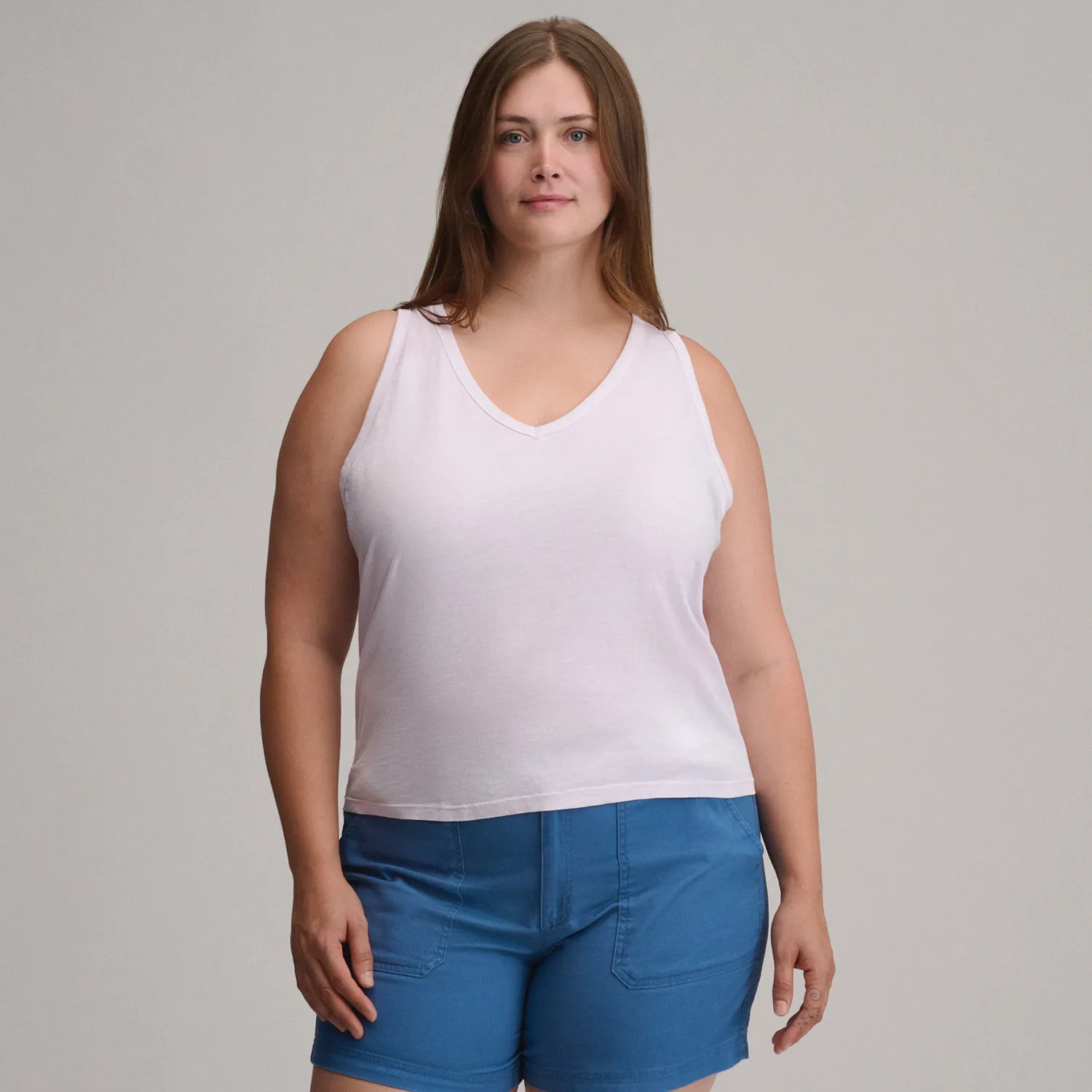 Eddie Bauer Sunwashed Cotton maiou dama Alb bumbac