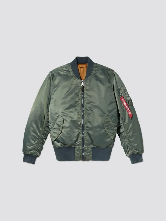 Alpha Industries MA-1 Battlewash geaca bomber Teal reversibila