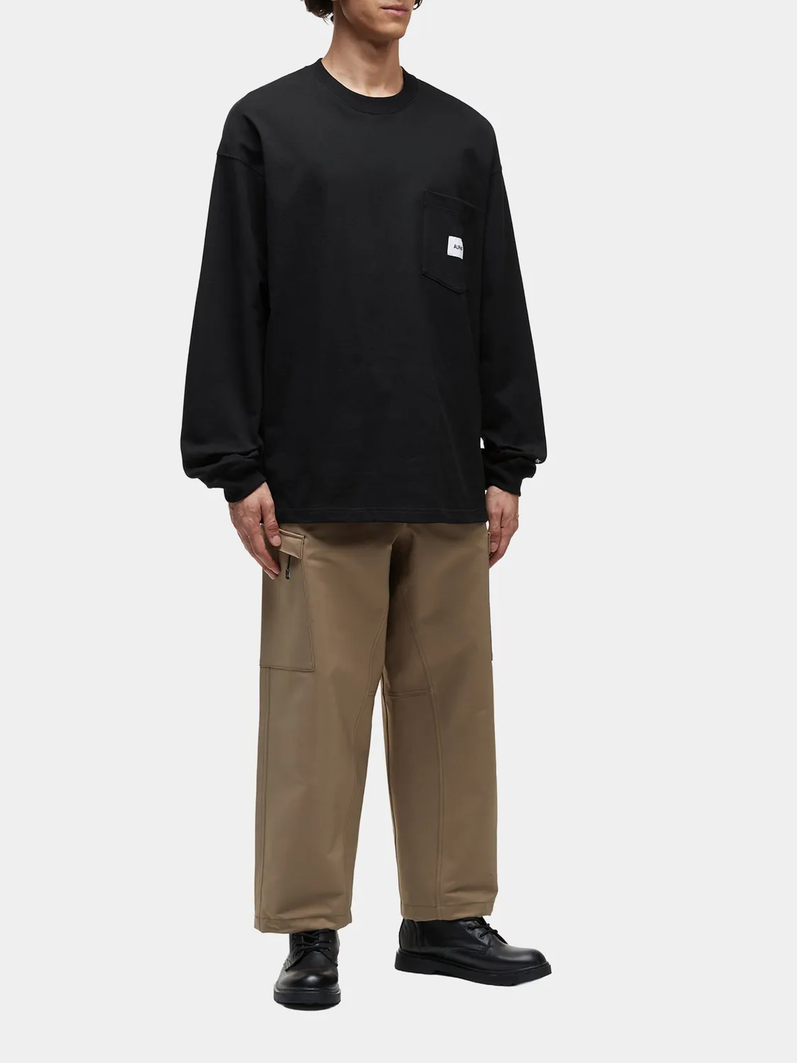 Alpha Industries UNFRM Pocket tricou negru maneca lunga