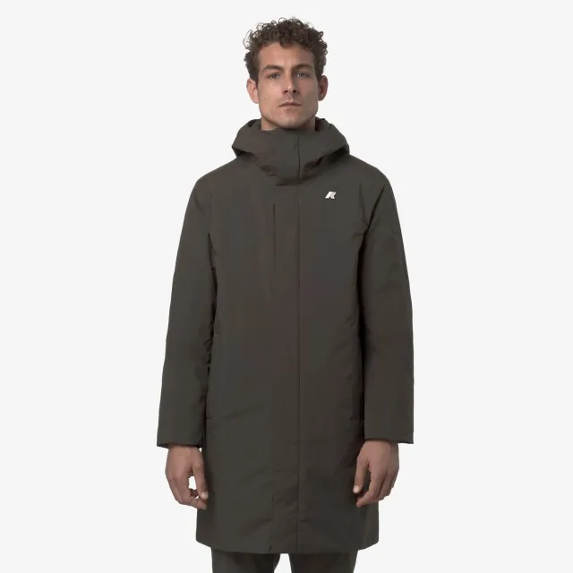 K-Way Klassic Thomas Warm Ottoman geaca lunga negru-masliniu