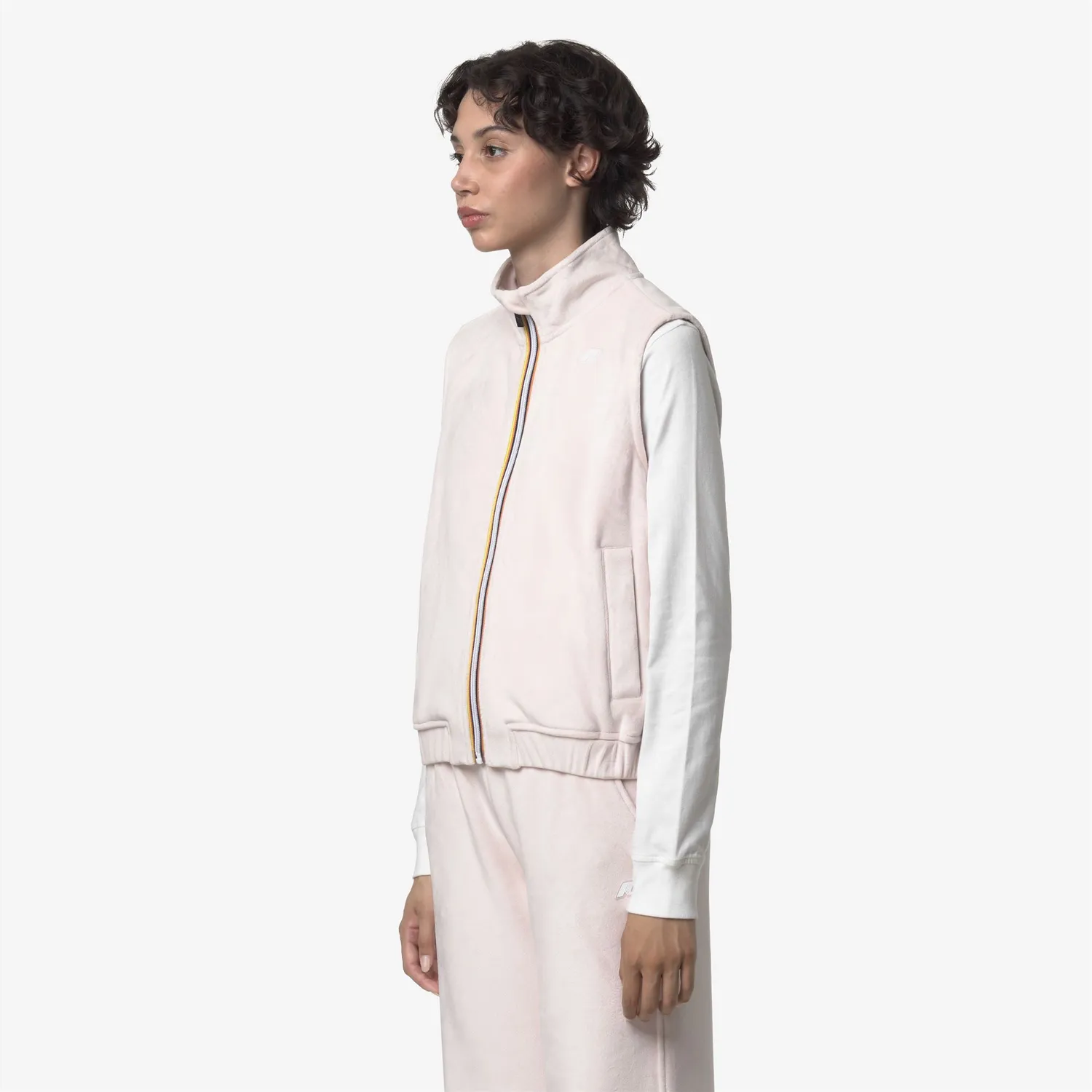 K-Way Vivielme Velour Polar vesta dama roz calduroasa
