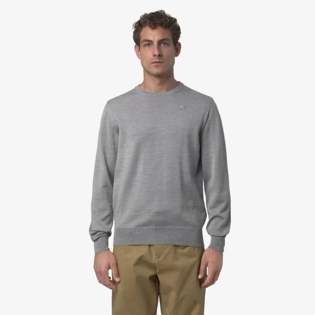 K-Way Sebastien pulover barbati Beige Greyish lana