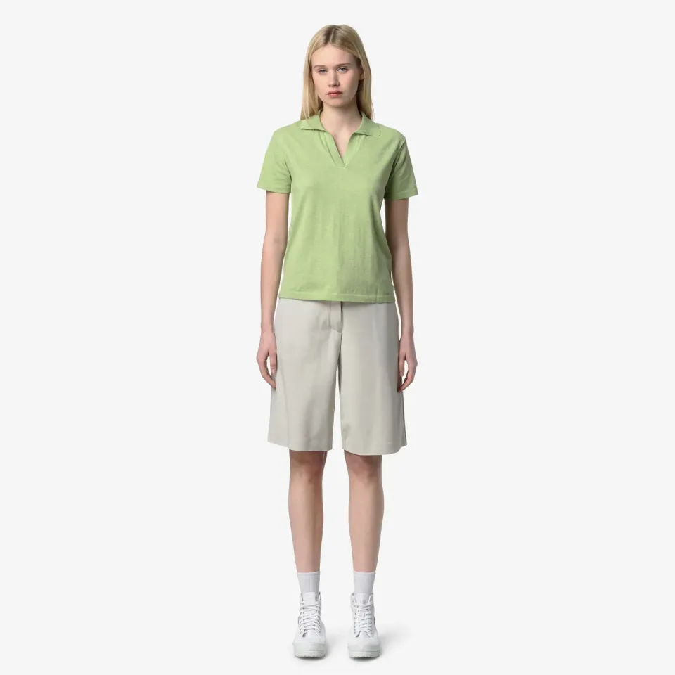 K-Way Mazardy polo tricotat damă verde frunză