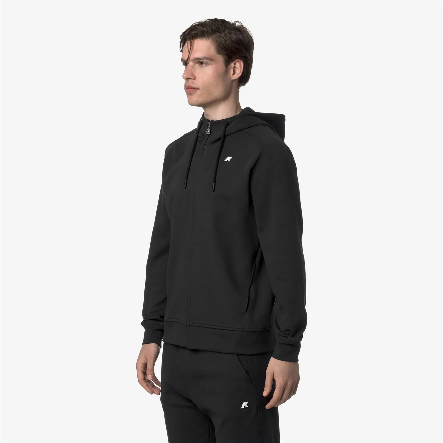K-Way Anton K31367W hanorac fleece negru fermoar