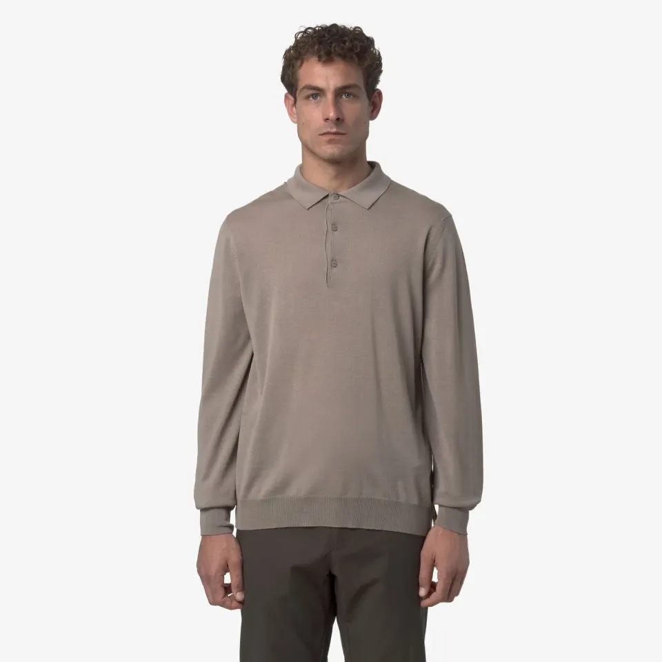 K-Way Rey Wool Merino Blend Pulover Bej Taupe Lână