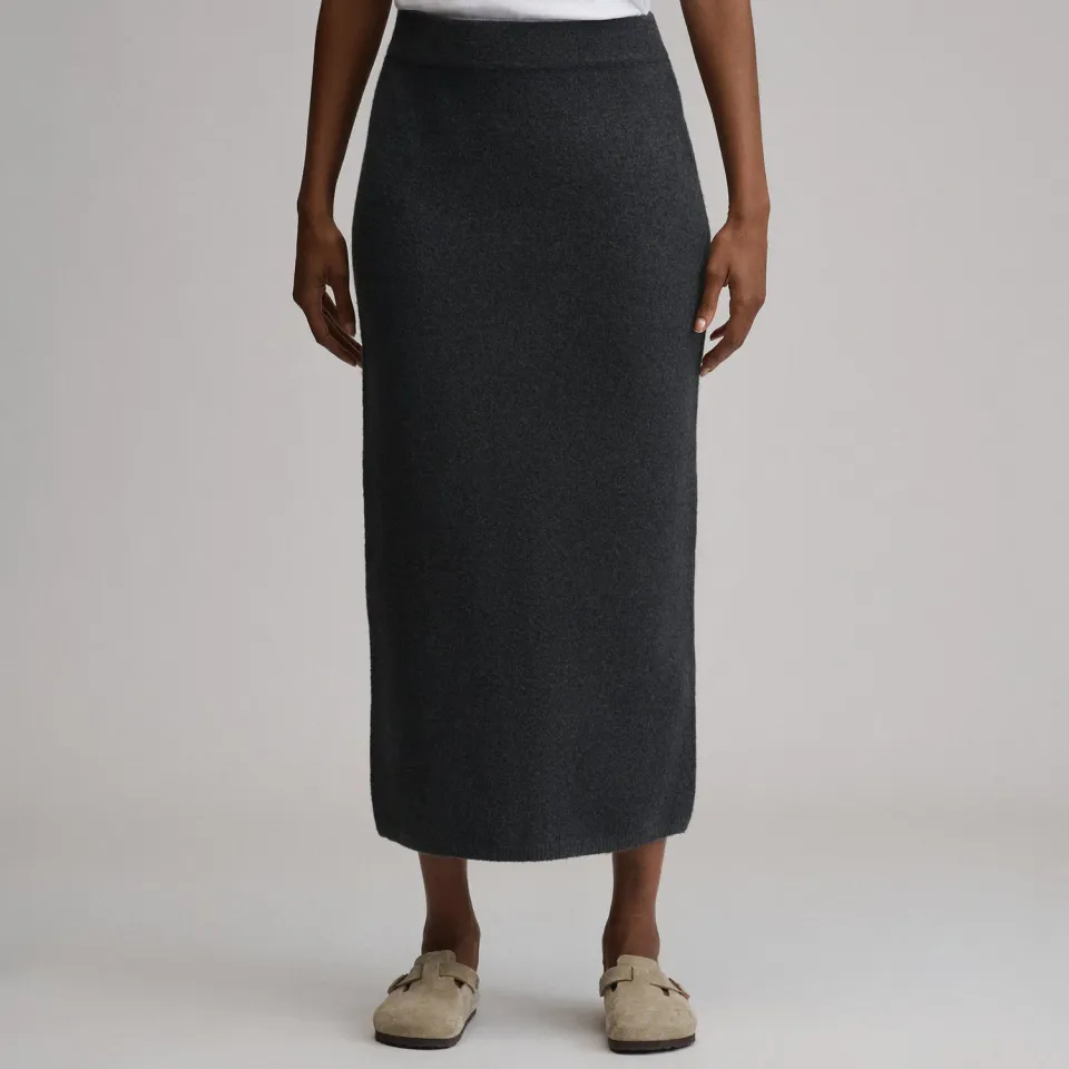 Eddie Bauer Sweater Skirt fusta midi femei gri calduroasa