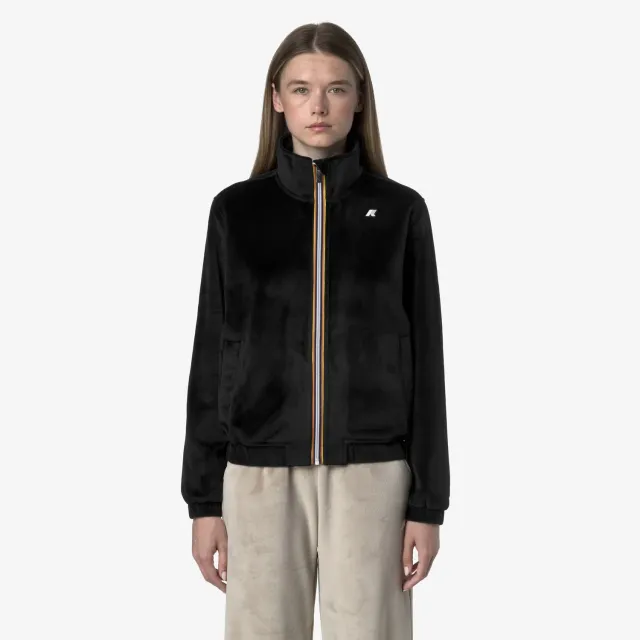 K-Way Viviette Velour Polar geacă damă Negru călduroasă