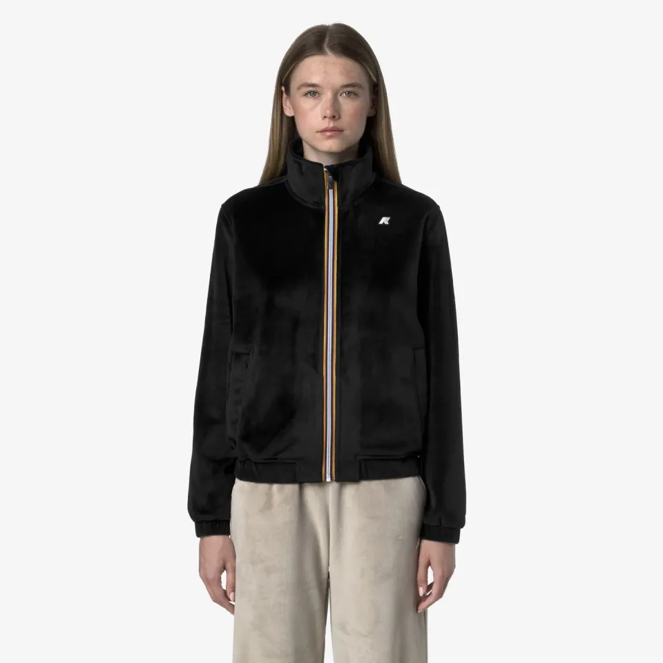K-Way Viviette Velour Polar geacă damă Negru călduroasă