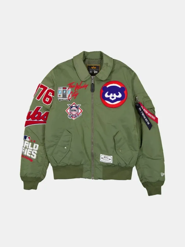 Alpha Industries Cubs MA-1 geacă bomber verde căptușită