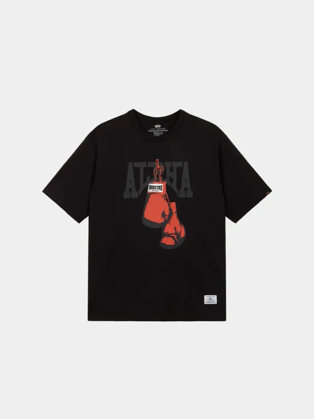 Alpha Industries Boxer tricou bumbac negru 220 gsm