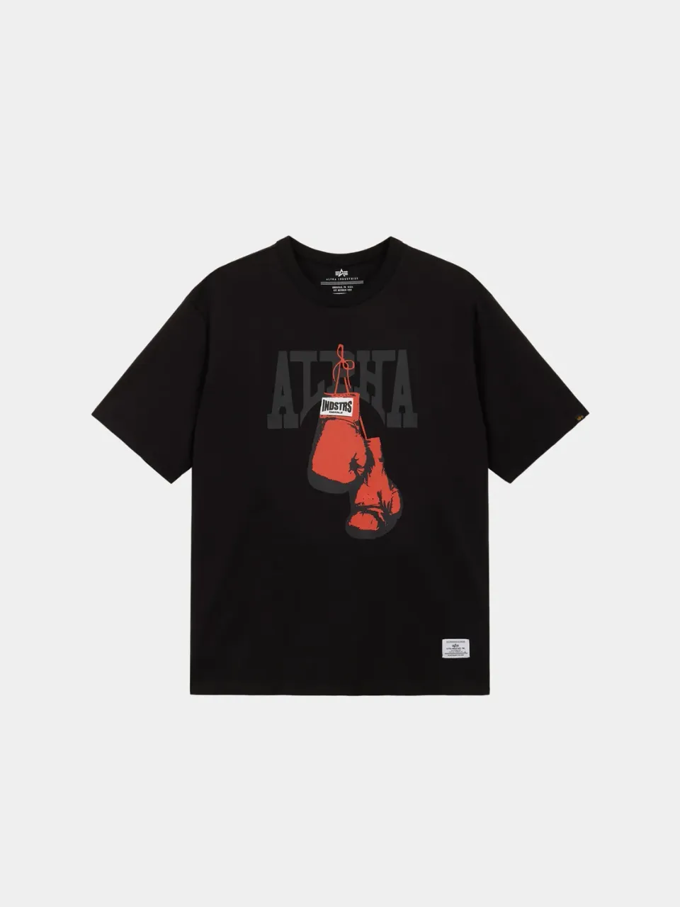 Alpha Industries Boxer tricou bumbac negru 220 gsm