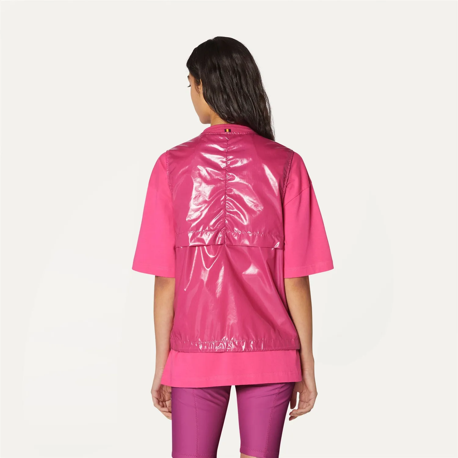 K-Way Barnel K6116XW vesta ripstop roz semi-transparenta