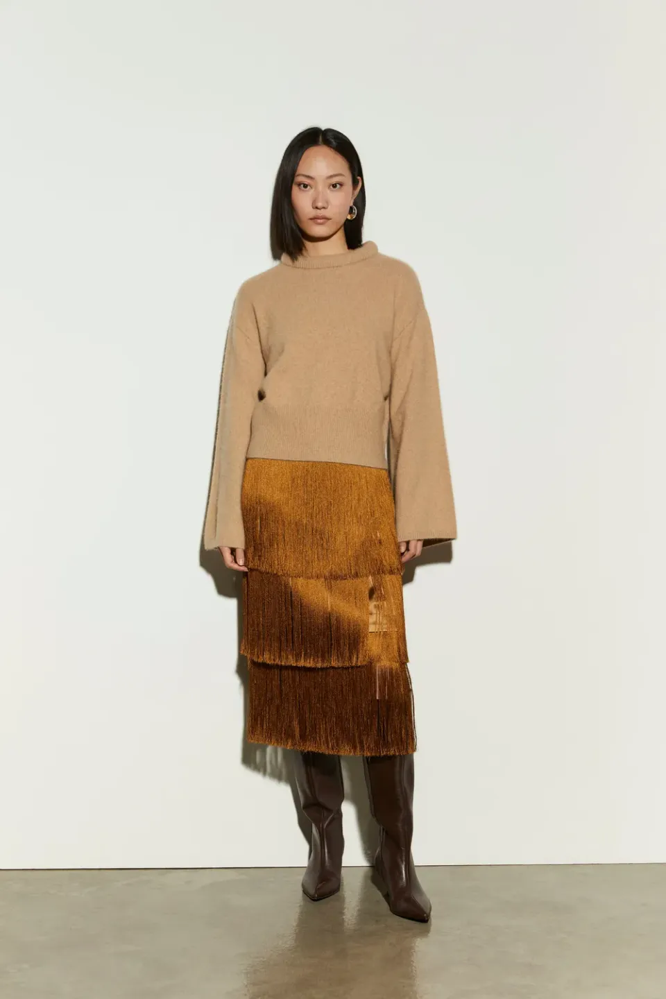 Isabelle Blanche pulover oatmeal blana vulpe