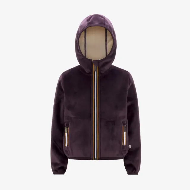 K-Way Lily Velour Polar Double fleece fete mov reversibil